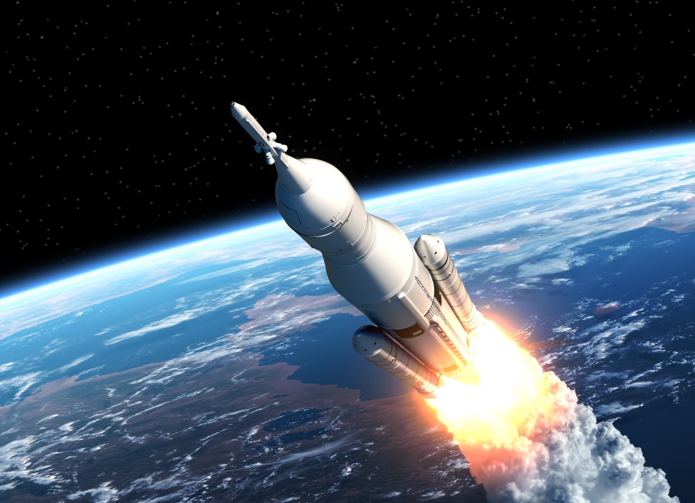 NASA Space Launch System Takes Off.