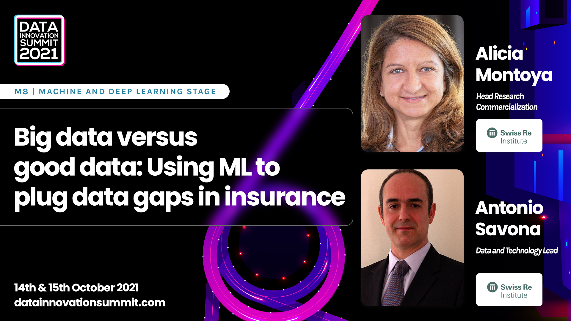 Big data versus good data: Using ML to plug data gaps in insurance - Alicia Montoya & Antonio Savona, Swiss Re