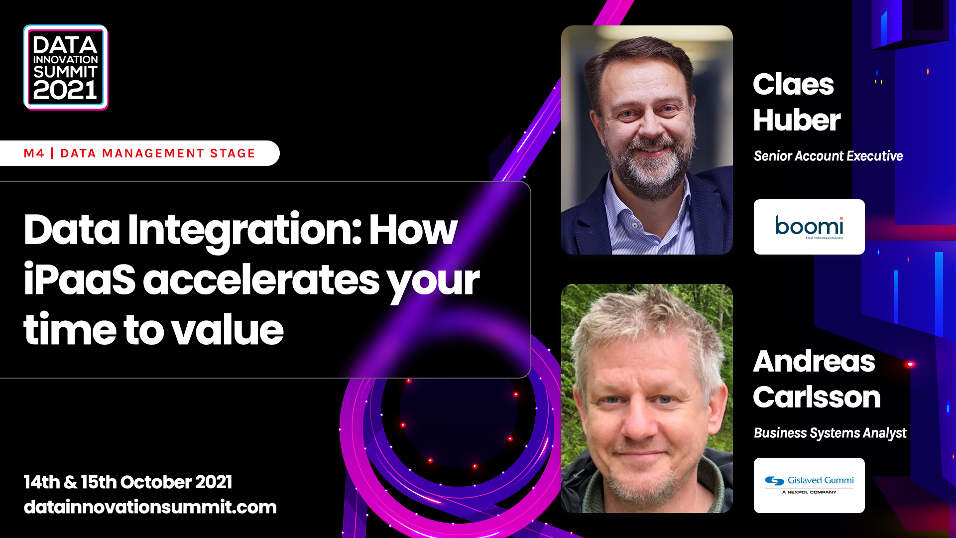Data Integration: how iPaaS accelerates your time to value - Claes Huber, Boomi & Andreas Carlsson, Gislaved Gummi AB