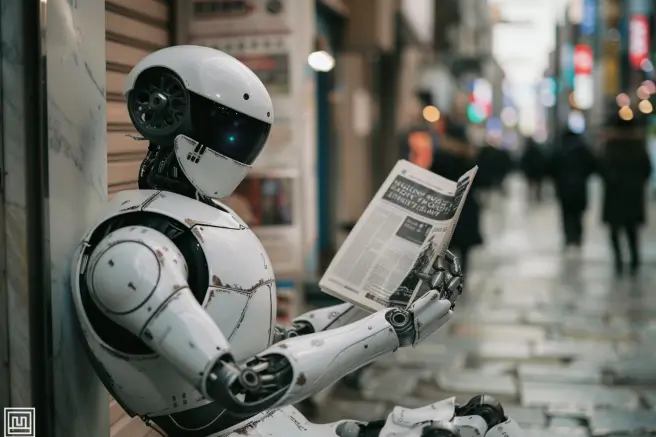Robot Reading a Newspaper