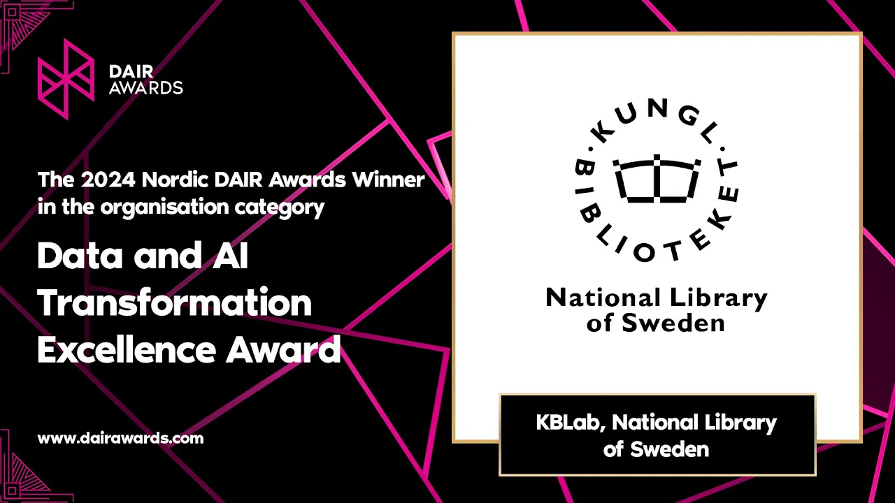 Data and AI Transformation Excellence Award - DAIR Awards 2024