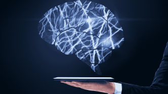 Illustration – A glowing digital brain symbolizing the rapid expansion of artificial intelligence capability that operates independently of direct human execution and challenges traditional agency.