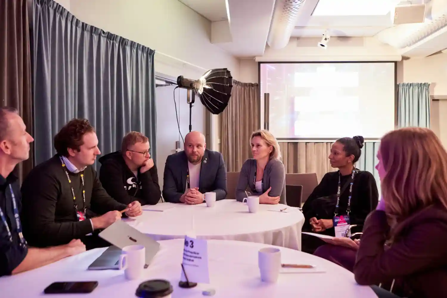 Data leaders and CDOs participating in an interactive executive roundtable, Data 2030, Stockholm, Sweden
